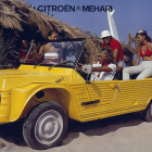Estética de la época plasmada en un cartel anunciador del Citroën Méhari.