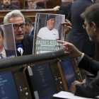 Diego Cañamero frente al ministro de Justicia, Rafael Catalá. C. MOYA