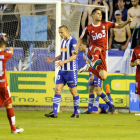 A pesar de la alegría durante un momento del partido, la Deportiva perdió por primera vez en Vitoria hace un año. DL