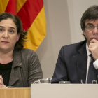 Ada Colau y Carles Puigdemont.