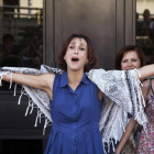 Juana Rivas sale de los juzgados de Granada, en agosto del 2017.