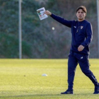 Montella, el día de su primer entrenamiento.