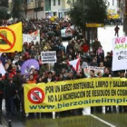 En la manifestación no estuvieron ni PP ni PSOE, pero sí representantes de Izquierda Unida, PB y PRB