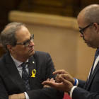 Quim Torra y Miquel Buch, en el Parlament, el pasado julio