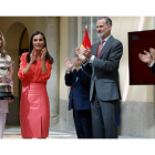 Alexia Putellas recibió su galardón como la mejor deportista española junto a Rahm de 2021. MOYA