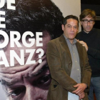 El actor Jorge Sanz y el director de cine David Trueba, durante la presentación del documental sobre la vida del primero, en el 2010.