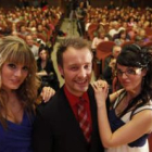 Jessica Cañón, Dani Alfageme y Emma Rosa Posada, presentadores de 'León es así', durante la gala.