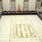 Asistentes a la cumbre para planificar los pasos a dar hacia la convocatoria del referéndum. TONI ALBIR