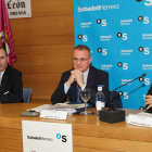 Pablo Junceda, Diego Canga y Javier Cepedano, ayer durante la conferencia en el Club de Prensa de Diario de León.