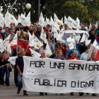 Concentración en Zamora en contra de los recortes.