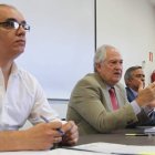 Avelino Crespo (técnico), Guillermo García, Jesús Álvarez Courel, Julio Arredondas (técnico) y Ángel Gaspar García, ayer.