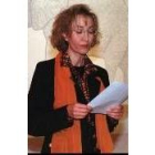 Olga Cuevas durante la presentación de uno de sus libros