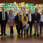 Los decanos de Veterinaria, ayer en la facultad de León