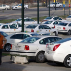 Concentración de taxistas en Zaragoza, en 2005.