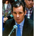 Urdangarín durante una de las sesiones del juicio. CATI CLADERA