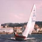 La Copa de España de Vaurien se traslada a León; en la foto una regata en Villagarcía de Arosa