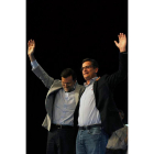 Rajoy y Basagoiti, ayer en el acto celebrado en Bilbao.