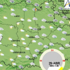 Previsión del tiempo para el 29 de abril de 2023. AEMET