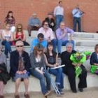 Familiares de Benigno Cubillas en el acto de ayer en Santa María del Páramo