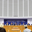 Vista general de la audiencia del Tribunal de Estrasburgo.