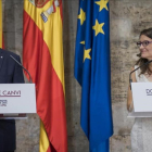 El presidente valenciano, Ximo Puig, y la vicepresidenta, Mónica Oltra.