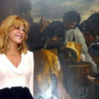 Carmen Cervera ante una de las obras de arte del Museo Thyssen.