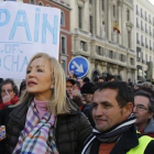 Carmen Lomana, en una manifestación de Podemos, en enero de este año en Madrid.