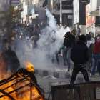 Los choques en la franja de Gaza continuaron durante la jornada de ayer.
