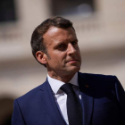 El presidente Emmanuel Macron en un acto con las Fuerzas Armadas. DANIEL COLE