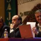 García, Medina y Domínguez, durante la sesión informativa