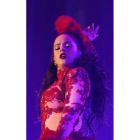 Rosalía, durante su concierto de la plaza de Colón. J. P. GANDUL