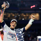 Tom Brady celebra su cuarto título en la Super Bowl del domingo.