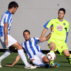 Hugo Fraile, a la derecha, podría convertirse en nuevo jugador de la Deportiva Ponferradina hoy.