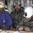 Mineros de la Hullera durante un encierro