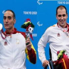 Miguel Luque y Toni Ponce con sus medallas de plata. DL