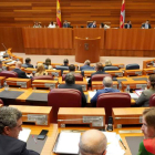 Un momento del último pleno celebrado en las Cortes de Castilla y León. MIRIAM CHACÓN