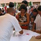 Un momento de los talleres y juegos contra las drogas ayer en La Eragudina