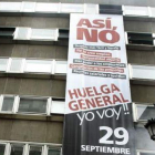 Uno de los carteles utilizados para promover la huelga.