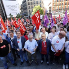 Toxo y Álvarez, en un manifestación sindical.
