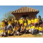 Fotografía de la visita de los alumnos de Cataluña y Galicia a sus compañeros del colegio de El Burg