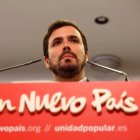 Garzón analizó los resultados ayer ante los medios.