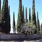 Yacimiento arqueológico de La Edrada con el cementerio municipal de fondo.