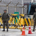 Soldados surcoreanos, en la frontera.