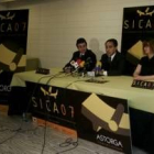 Leandro Simón, Juan José Alonso Perandones y Marta Taboada, ayer durante la presentación