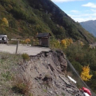 Uno de los taludes de la carretera que se deberán reparar