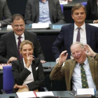 Los dirigentes de la ultra AfD Alice Weidel y Alexander Gauland, en el Bundestag.