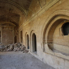 Detalle del claustro del monasterio de Sandoval, previsto en la restauraciones. RAMIRO