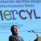 El presidente de la Junta, Alfonso Fernández Mañueco, en la presentación del Plan Integral de Enfermedades Raras. NACHO GALLEGO