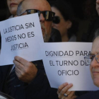 Concentración de protesta de los abogados, en imagen de archivo. RAMIRO