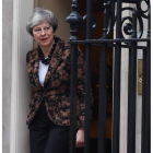Theresa May a su salida de Downing Street. NEIL HALL